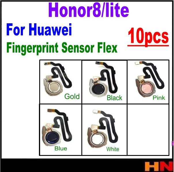 10 шт. Fingerprint flex для Huawei Honor 8 lite Кнопка отпечатков пальцев Honor8 разблокировка пальца