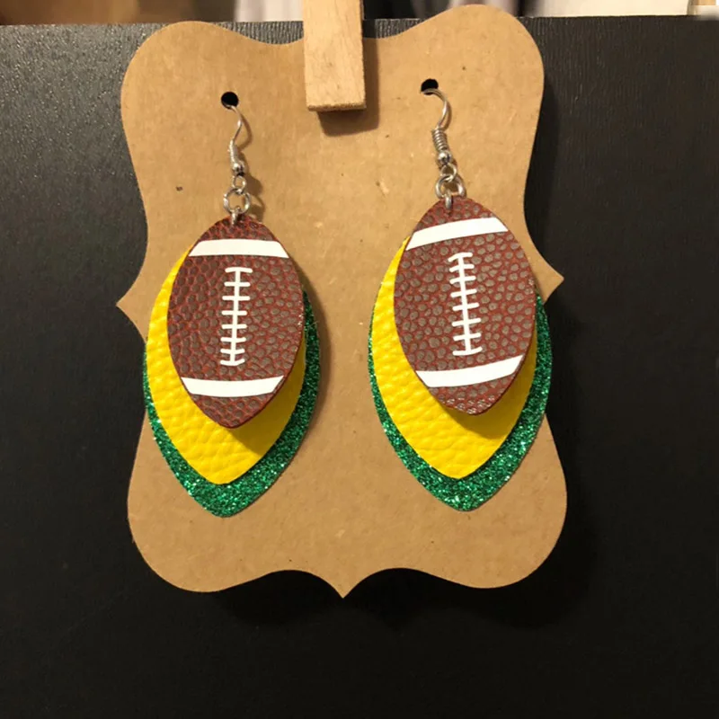 Football Jewelry Football Earrings Gift for Football Custom Earrings Team Spirit Earrings Football Gift