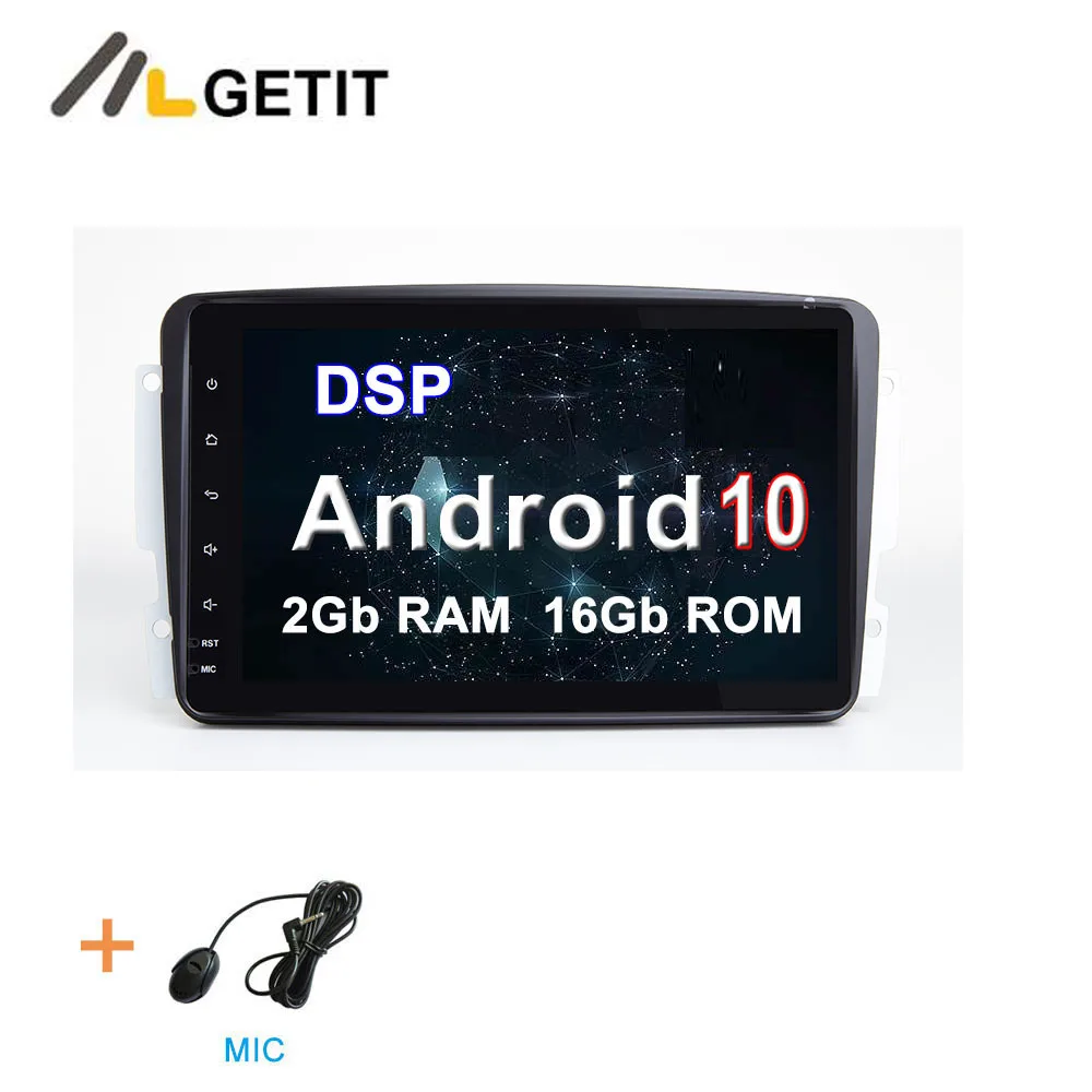 DSP " ips Android 10 Автомобильный мультимедийный Радио Стерео gps для Mercedes Benz CLK W209 W203 W463 W208 Viano/W639/Vito Wifi BT - Цвет: 2G-RAM 16G-ROM DSP