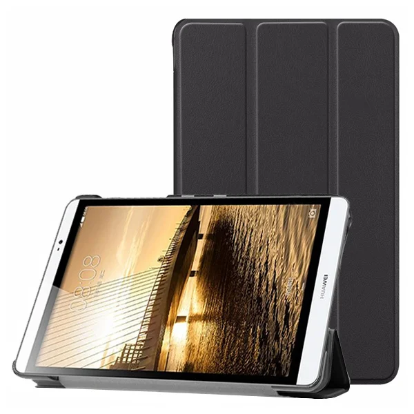 Ультратонкий умный чехол из искусственной кожи для huawei MediaPad M2 M2-801W M2-803L huawei M2 8,0 чехол для планшета+ Защитная пленка для экрана - Цвет: HW M28 KST BK