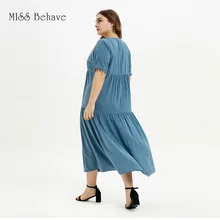 Fat Mm2019 Летний Стиль Европа и Америка платье большого размера свежее и элегантное платье с большим подолом