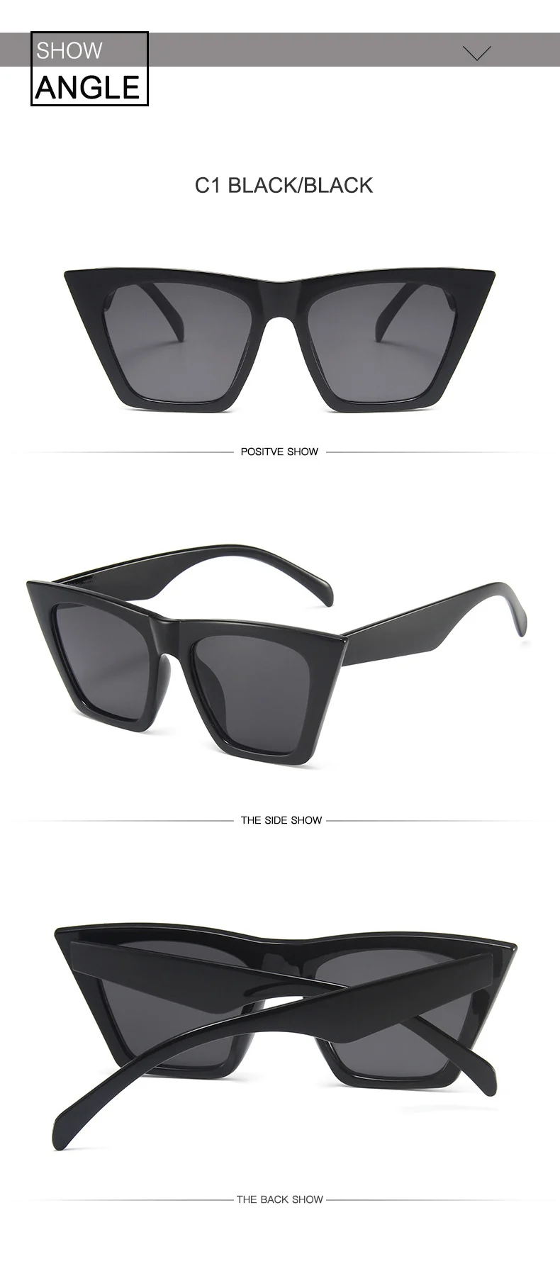 OEC CPO New Fashion Cat Eye Sunglasses Women Fashion Brand Designer Sun Glasses Female Trend Shades Brown Eyewear UV400 O947