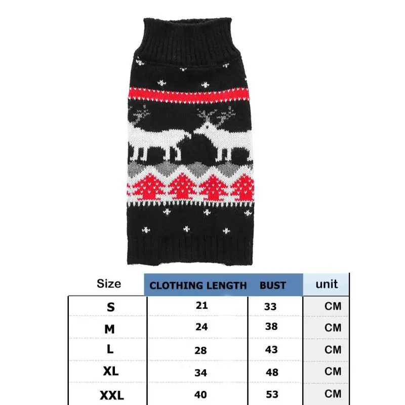 Xmas Dog Sweater Costume Clothes Warm Classic Jacket Coat Warm Pet Jackets Autumn Winter Coats For Small Dog Cat Chihuahua