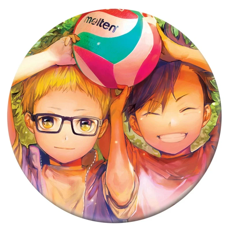 Мальчик аниме волейбол из мультфильма Tsukishima Firefly Sun Xiang XCosplay брошь на кнопке High Kyuu!