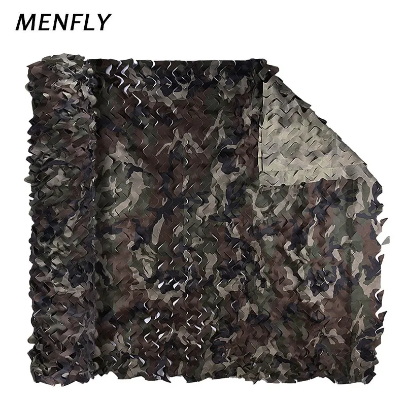 

MENFLY Camouflage Net Woodland Bionic Disguise Without Mesh Netting Grid 1.5m Wide Gazebo Covered Network Parking Area Awning