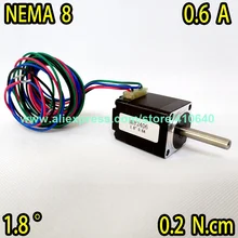 

SALES NEMA 8 Stepper Motor 8HY2406 Mini Size Stepping Motor 0.6A current 0.2 N.cm torque with 4 lead wires FROM FACTORY
