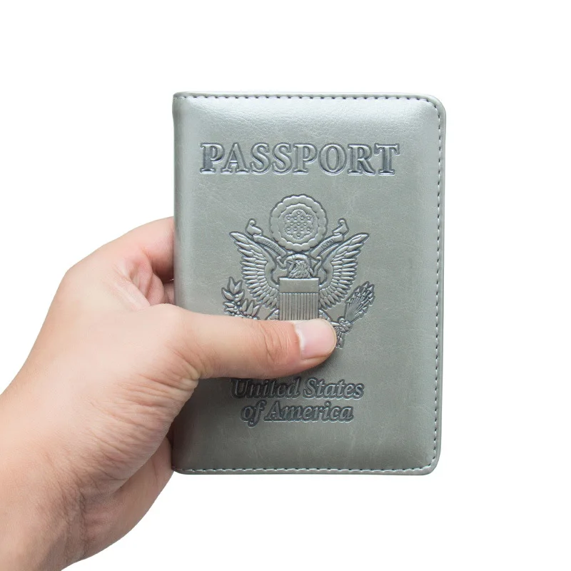 Чехол-Кошелек из искусственной кожи с блокировкой RFID для паспорта и путешествий, чехол-органайзер для мужчин и женщин, отделение для кредитных карт, США