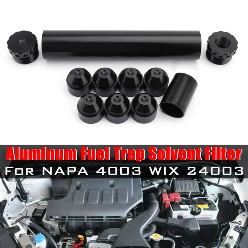 

11pcs 5/8-24 Aluminum Tube Screw Trapping Titanium Fuel Trap Solvent Filter for NAPA 4003 WIX 24003 Car Accessories Auto Parts