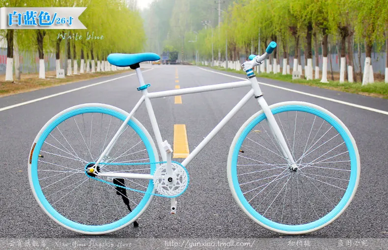 Top New X-front brand colorful carbon steel 26 inch fixed gear rear pedal brake bicicleta student bike road bicycle 11