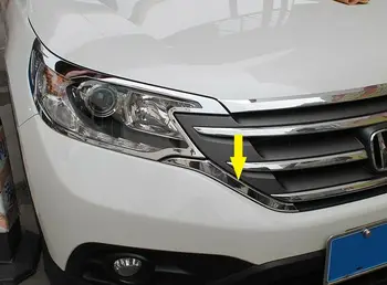 

Chrome Front Grille Around line trims 2PCS For HONDA CRV 2012 2013 2014