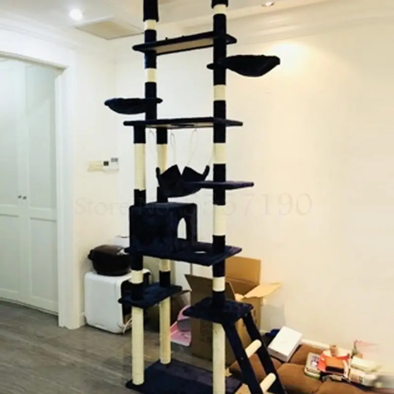  Tongtianzhu cat climbing frame sisal paradise jumping platform tree lying shelf nest integrated large | Дом и сад