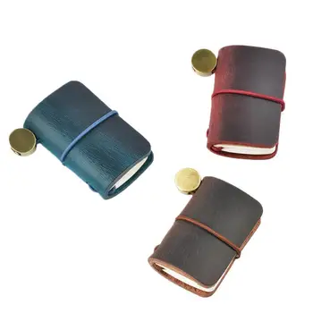 

Handnote Genuine Leather Notebook Mini Cute Travel Diary Cute Stationery For Vintage Decoration Little Pendant Journal B2F2
