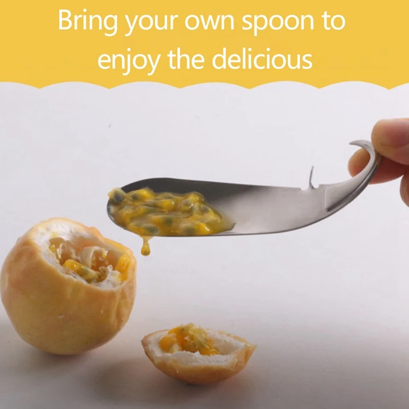 

Stainless Steel Portable Fruit Opener Innovative Whale Passion Fruit Avocado Kiwi Open Cutter Kitchen Tool Gadgets With Spoon