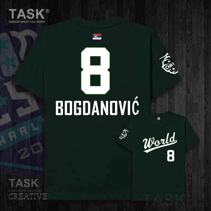 021-Atrovirens-01 Bogdan мужские майки Bogdanovic Serbia basketballer star World Team Американский новичок футболка хлопковая толстовка одежда футболки Фанаты - Цвет: 021-Atrovirens-01
