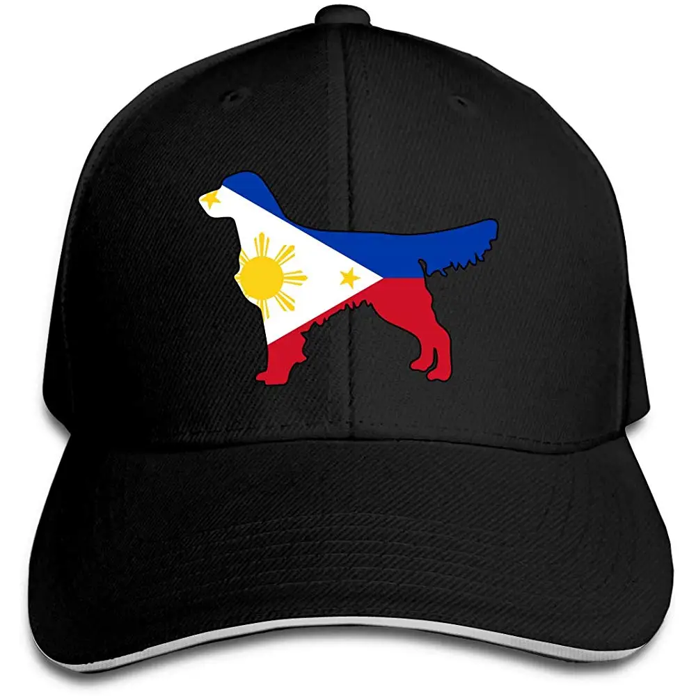 Мужская Женская Филиппинский флаг золотистый ретривер, собака бейсболка