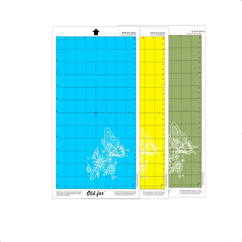 

12*8in 3pcs New Good Packing Colorful Cutting Mat for Silhouette Cameo Cricut Die Cutting Machine Replacement Matts Accessories