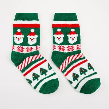 

Women's socks terry-foam Nzhmp2258-08-10 Santa Claus and Christmas trees color green, size 23-25 ​​(shoe size 5296840