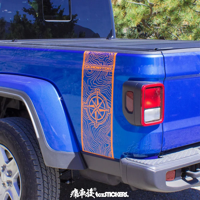 

FOR JEEP Gladiator Car Sticker Pickup Truck Tail Special Creative Decorative Applique Film Accessories