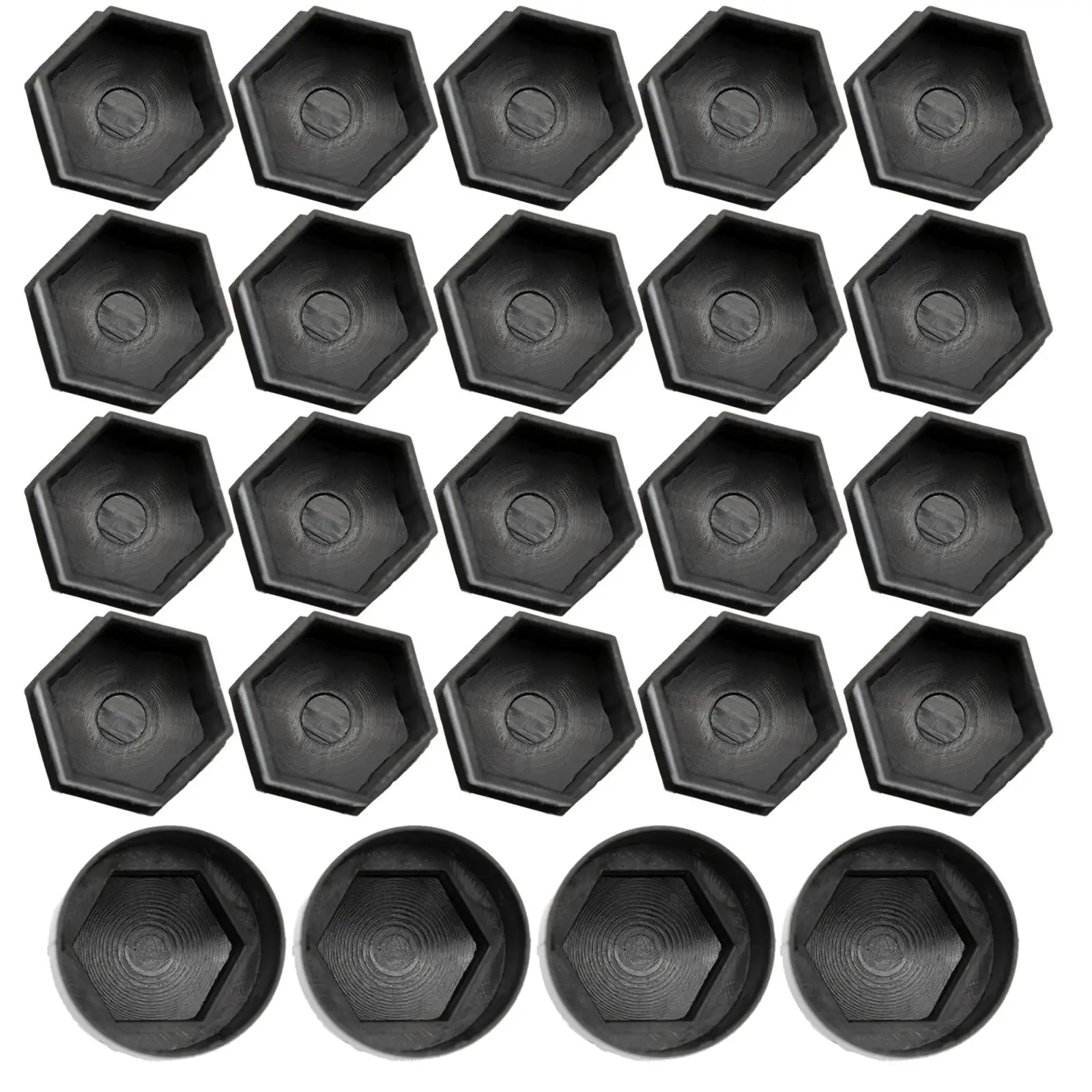 Wheel Nut Caps Wheel Nut Covers Screw Caps Bolt Nut Covers Auto Accessories Car Accessories 17MM 24Pcs Black/Grey Car Wheel Nut Cap Protection Covers Caps Tool Anti-Rust Auto Hub Screw Cover Tyre Bolt Exterior Decoration