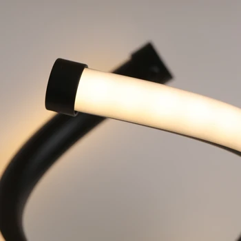 

Top-Modern Creative Wave LED Wall Light Black LED Wall Mounted Sconces for Bedside Corridor Stairs Aluminum Wall Lamps