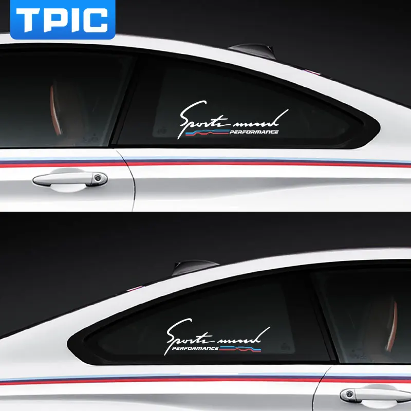 

For bmw e46 e39 e90 f30 f10 e53 e34 X5 X6 2017 New Style Car Styling Stickers Reflective Car Side Window Stickers Sports Decals