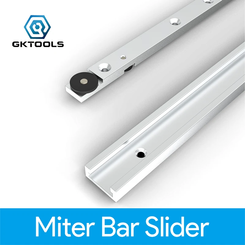 GKTOOLS-inglete de aleación de aluminio para carpintería, barra deslizadora de inglete, inglete de Sierra de mesa, inglete, herramientas de bricolaje