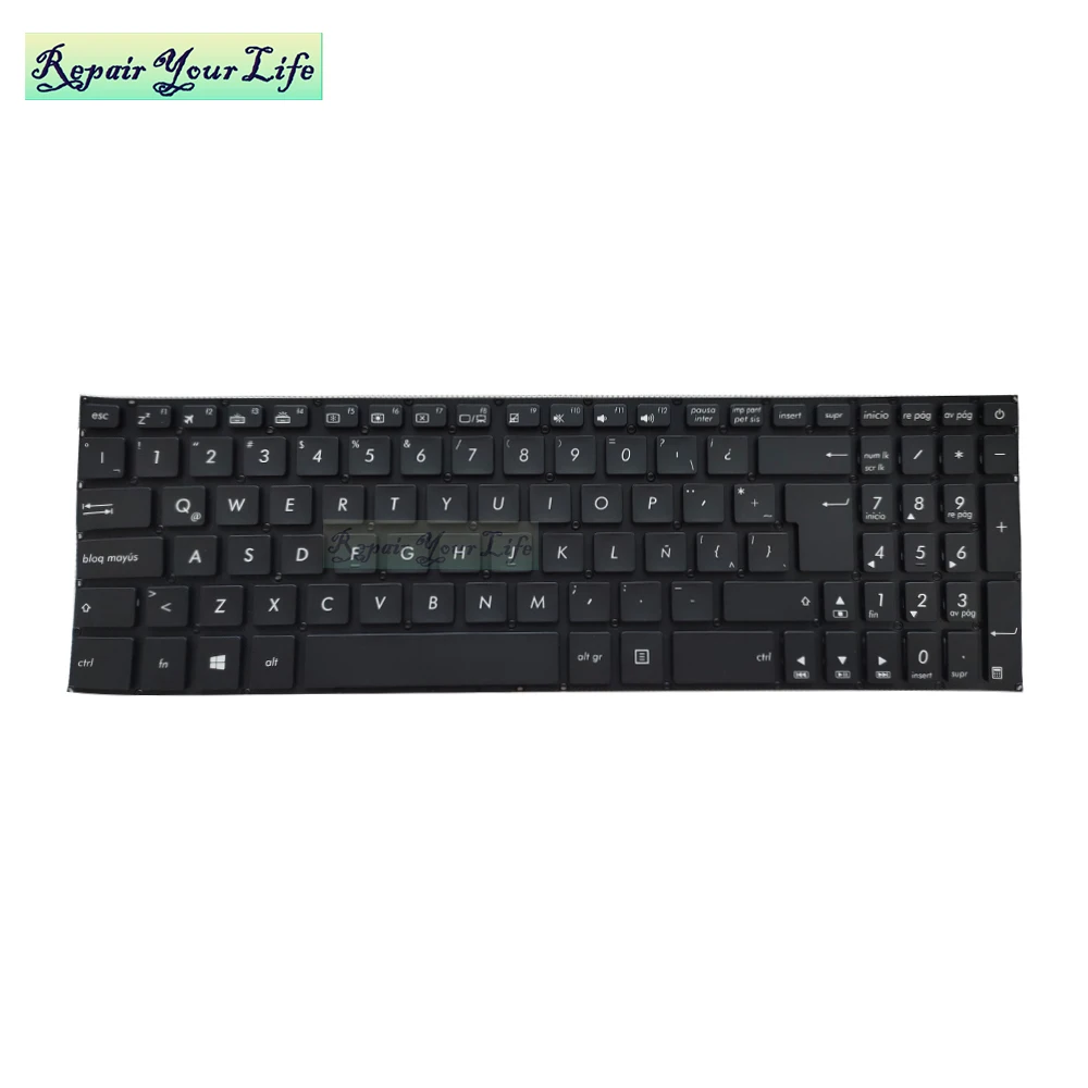 Teclado de Laptop para Asus X705 N705 N705fd N705ud N705fn X705ma la sp Latina Preto Retroiluminação Original sem Moldura - Imagem 2