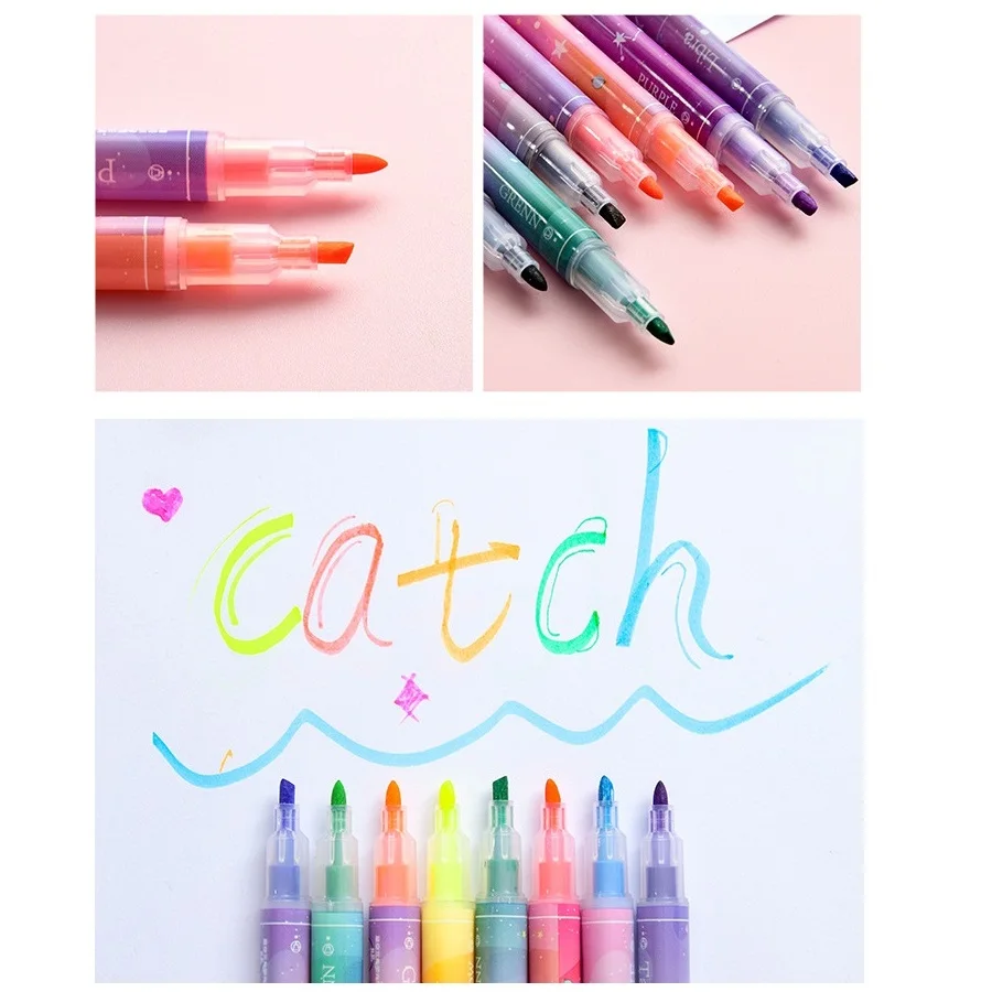 4 компл./лот звездное небо Цвет Маркер ручки с рисунком «Звездная Галактика» Созвездие маркер вкладыш для рисования, подчеркнув, офисные школьные F065