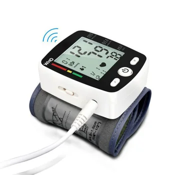

USB Recharge automatic Sphygmomanometer blood pressure monitor English voice broadcast wrist Bp Monitors Heart rate Tonometer