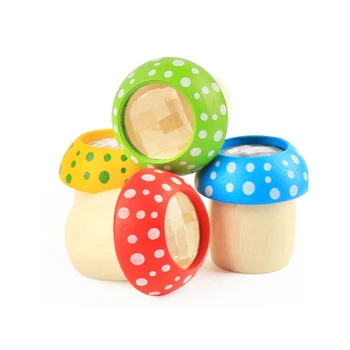 

Rainbow Color Wooden Toys Magicalal Mini Kaleidoscope Bee Eye Effect Polygon Prism Children Toy Gifts Educational Toy