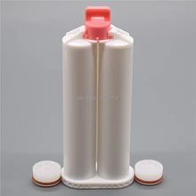 50 мл 1:1 Dual-баррель набор пустых картриджей трубки с уплотнением поршни, можно носить как передней частью, так и задней для круглых Тип-задняя клеевой пистолет инструмент клеи диспенсер