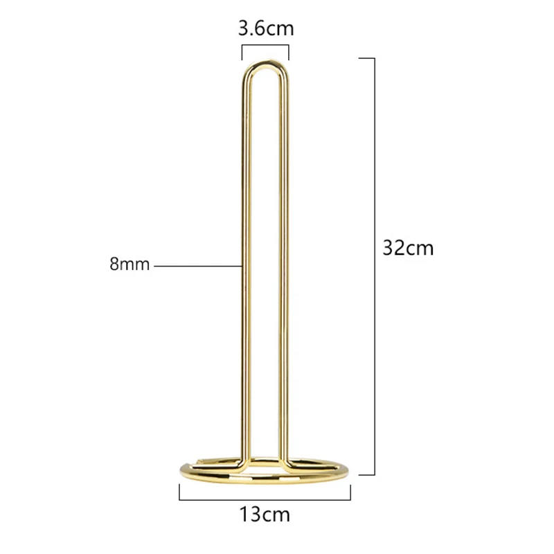 Скандинавский держатель для рулона бумаги Роза золотистые железные полотенца Держатель для кухни, ванной, туалета рулон Полка для полотенец стол декор с утолщенной стоячей - Цвет: Gold