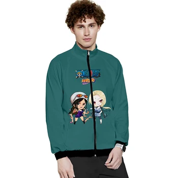 

Japan Anime Cartoon One Piece Naruto Print 3d Stand Collar Hoodie Men Women Zipper Hoodies Jacket Long Sleeve 3D Sweatshirt Tops