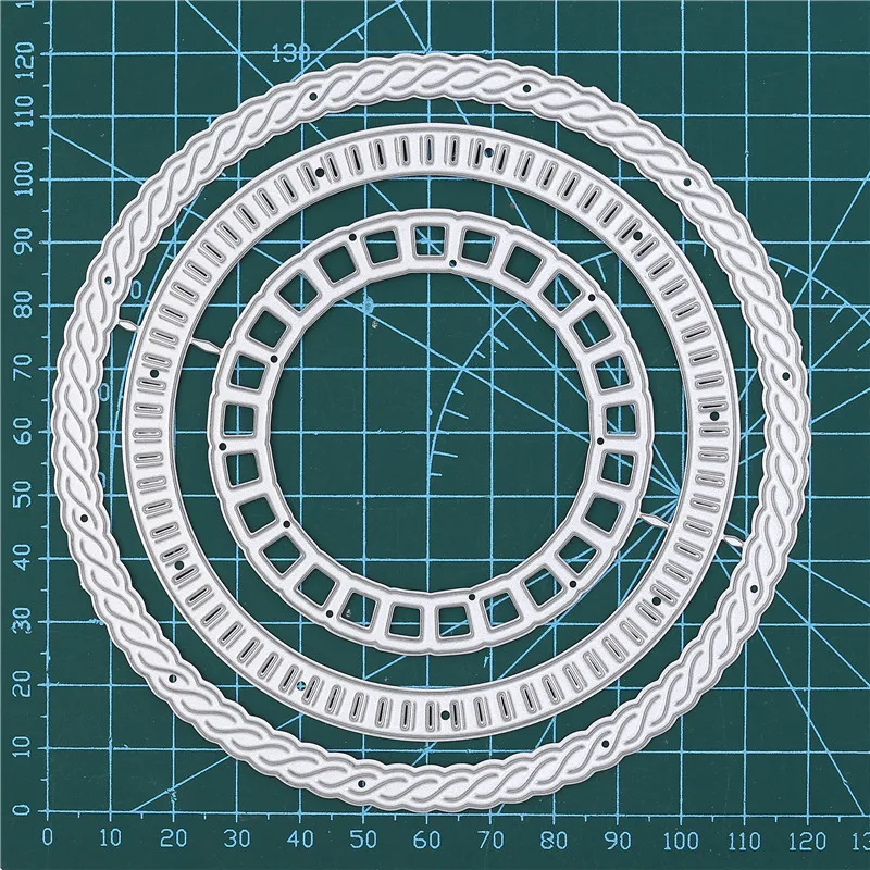 DiyArts металлические режущие штампы круглая рамка трафареты для DIY скрапбукинга