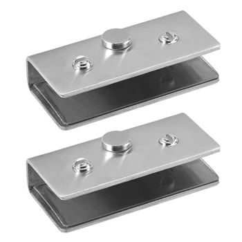 

uxcell Glass Clamp Stainless Steel Glass Clip Adjustable for 10-12mm Thickness , 2 Pcs