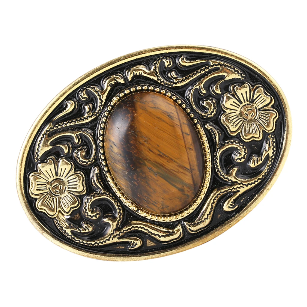 Turquoise Belt Buckle American Western Cowboy Replacement Belt Buckle for Men 9x7cm Cowgirl Belt Accessories