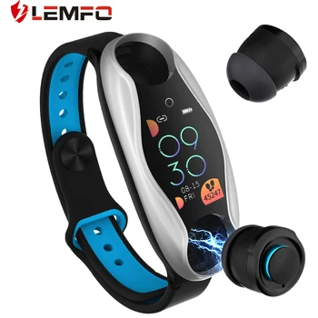 

LEMFO Smart Watch Women LT04 Bluetooth Earphone 2 in 1 BT 5.0 SmartWatch Android IOS BT Call Siri Support Fiteness Bracelet