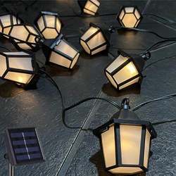 5.8m 3.8m Solar Lantern Light String Retro Palace Patio Lamp Outdoor Waterproof for Holiday Party Garden Landscape Decoration