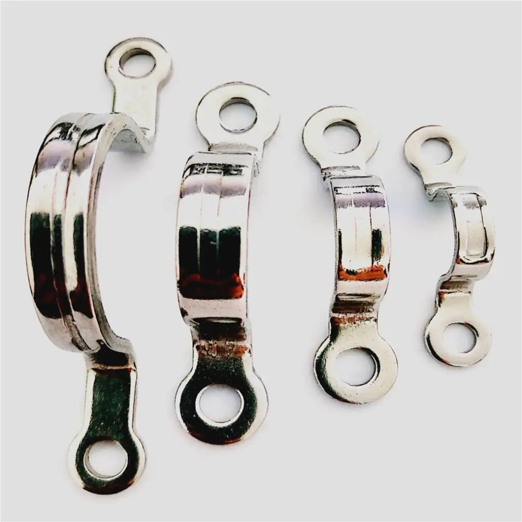 1pc 316 Stainless Steel Top Pad Eye Strap Footman's Deck Loop Boat Hook Canopy for Bimini Top Strap Kayak Rigging Strap