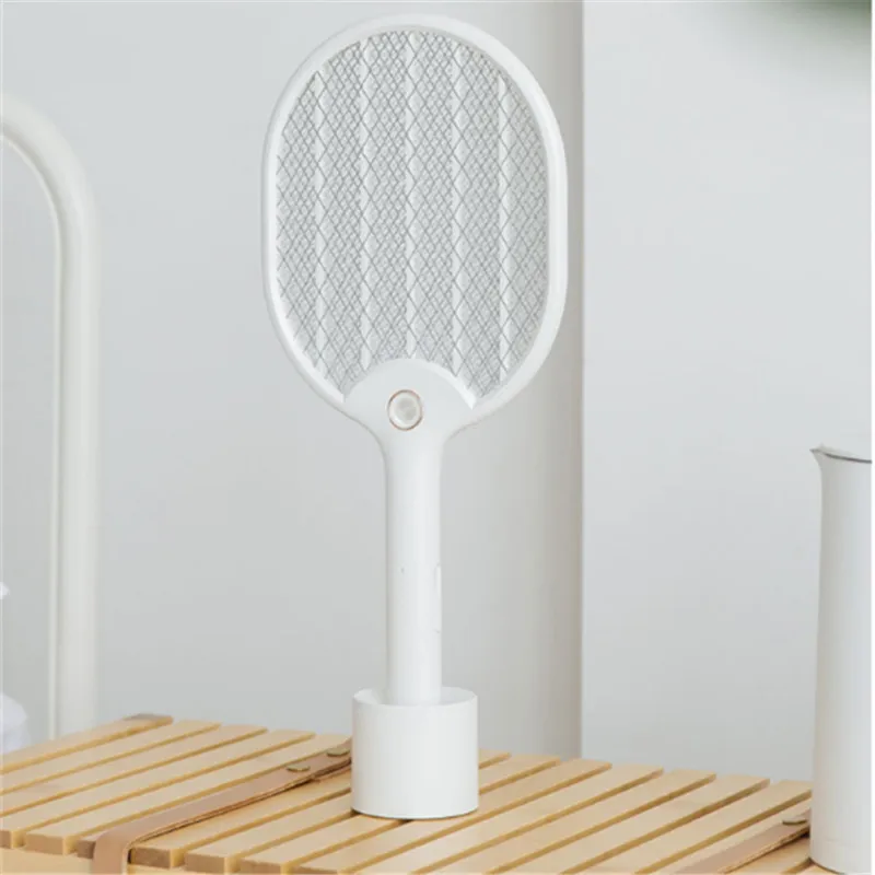 

Electrical USB Rechargable Fly Swatter Repellents Reusable Handheld Home Use With LED Lights Bug Zapper Mosquito Killer Insect