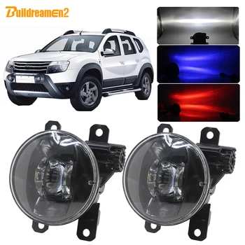 

Buildreamen2 For Dacia Duster 2011 2012 2013 2014 2015 Car Right + Left Fog Light LED Projector Fog Lamp Devil Eye DRL 4000LM