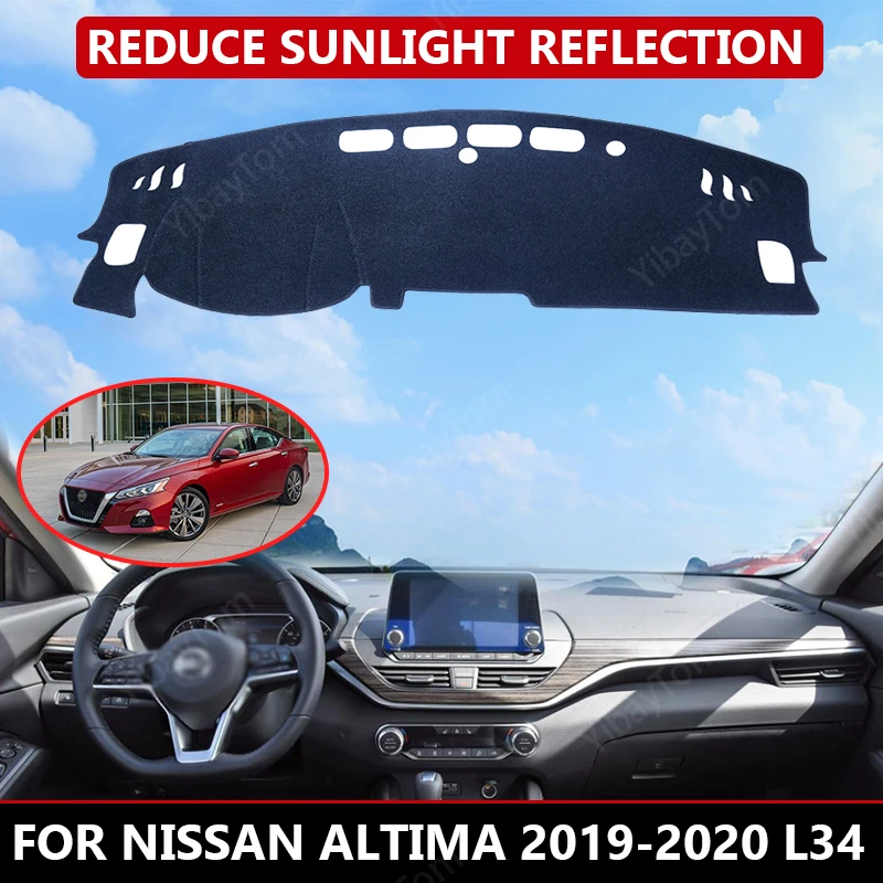 

Коврик для приборной панели для Nissan Altima 2019-2020 L34, бархатный чехол для автомобильной приборной панели, Черные Блоки, пылесос, шум, автомобильные аксессуары