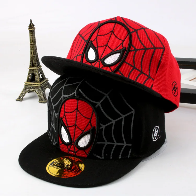 

cotton Hat spring new cartoon spider man flat hip hop hip hop cap children's embroidery superman boy girl adjust baseball cap