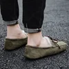 Large Size 38-47 Brand Fashion Winter Fur Moccasins Men Loafers High Quality Suede Leather Shoes Men Flats Gommino Driving Shoes 6