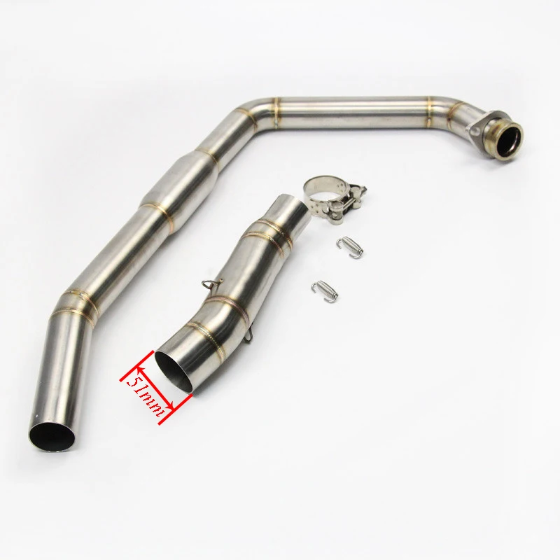 Slip On Motorcycle Exhaust Middle And Front Link Pipe Stainless Steel Exhaust System For Honda CBR300 Until 2017 - Image 2
