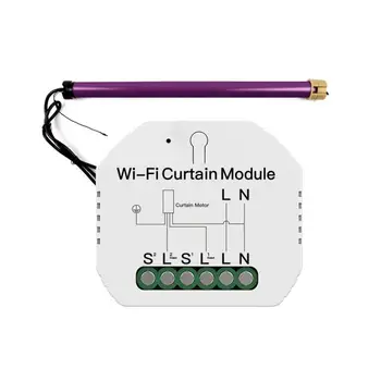 

MS-108 WiFi Curtain Switch 90-250V Smart Curtain Switch Module Phone Remote Control Timing Switch For Alexa Google Home