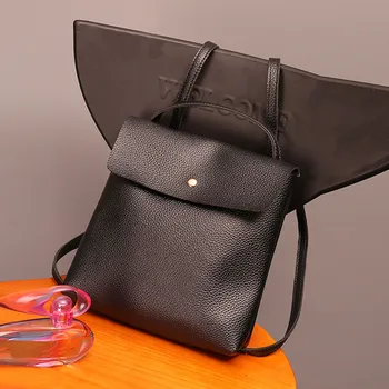 

Bag Women Lady Leather Satchel Shoulder Backpack School Rucksack Bags Travel Handbags High Quality Female Shoulder Bags Girls Le