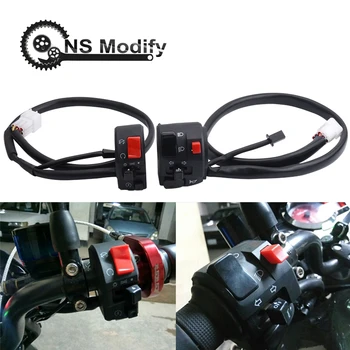 

NS Modify Motorcycle Switches Horn Button Turn Signal Fog Lamp Light Start Button 7/8" 22mm Handlebar Controller Switch