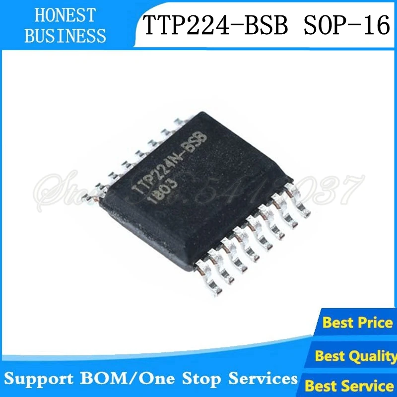 5pcs TTP224N TTP224N-BSB 4 KEY TOUCH PAD DETECTOR IC SSOP