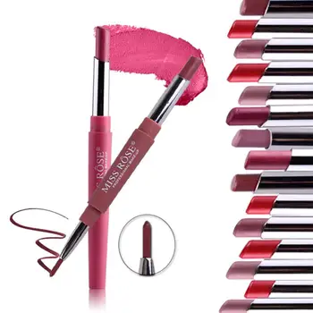

Double Head Matte Lip Liner Sexy Beauty Long-lasting Moisturize Lipstick Waterproof Natural Lip Liner Pen Makeup Cosmetics TSLM1